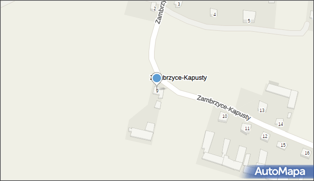 Zambrzyce-Kapusty, Zambrzyce-Kapusty, 9, mapa Zambrzyce-Kapusty