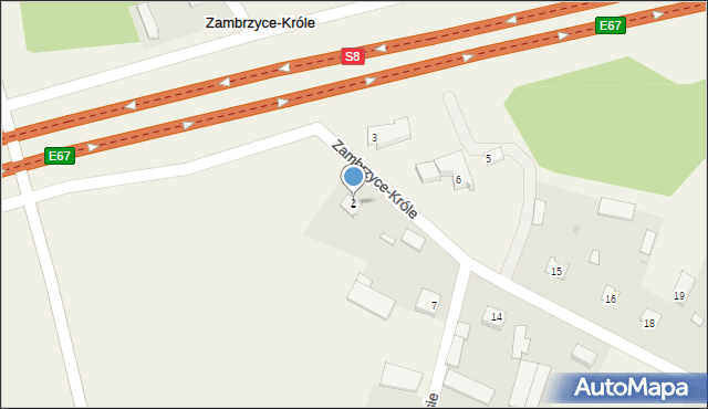 Zambrzyce-Króle, Zambrzyce-Króle, 2, mapa Zambrzyce-Króle