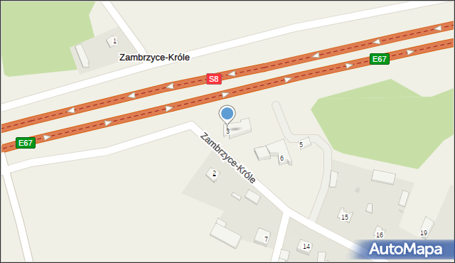 Zambrzyce-Króle, Zambrzyce-Króle, 3, mapa Zambrzyce-Króle