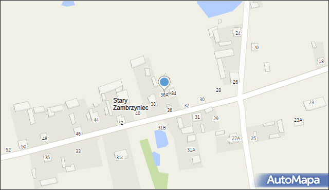 Zambrzyniec, Zambrzyniec, 36A, mapa Zambrzyniec
