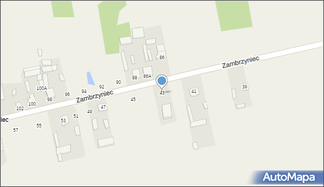 Zambrzyniec, Zambrzyniec, 43, mapa Zambrzyniec