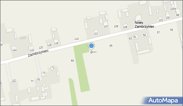 Zambrzyniec, Zambrzyniec, 67, mapa Zambrzyniec