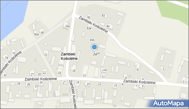 Zambski Kościelne, Zambski Kościelne, 13a, mapa Zambski Kościelne