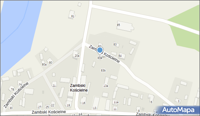 Zambski Kościelne, Zambski Kościelne, 83aa, mapa Zambski Kościelne