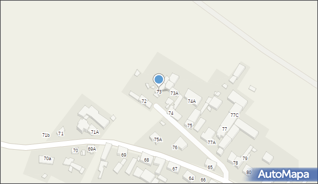 Zamęcin, Zamęcin, 73, mapa Zamęcin