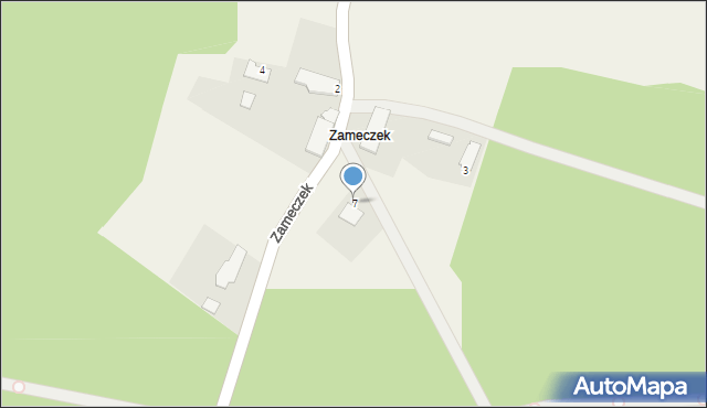 Zameczek, Zameczek, 7, mapa Zameczek