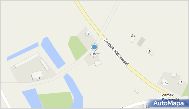 Zamek Kiszewski, Zamek Kiszewski, 10, mapa Zamek Kiszewski
