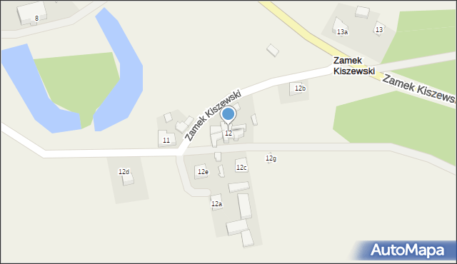 Zamek Kiszewski, Zamek Kiszewski, 12/2, mapa Zamek Kiszewski