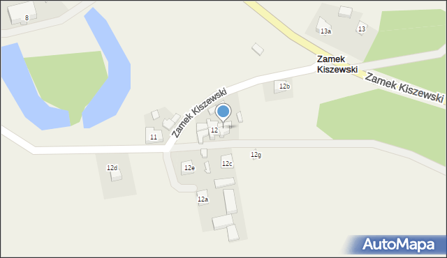 Zamek Kiszewski, Zamek Kiszewski, 12/3, mapa Zamek Kiszewski