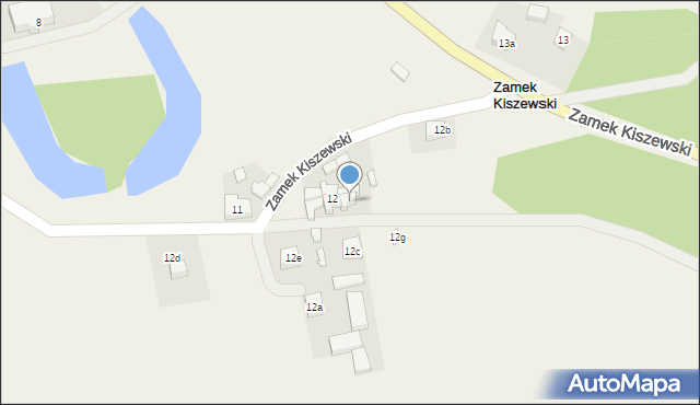 Zamek Kiszewski, Zamek Kiszewski, 12/4, mapa Zamek Kiszewski