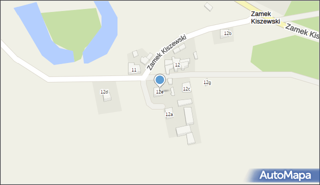 Zamek Kiszewski, Zamek Kiszewski, 12e, mapa Zamek Kiszewski