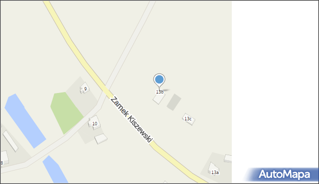 Zamek Kiszewski, Zamek Kiszewski, 13b, mapa Zamek Kiszewski