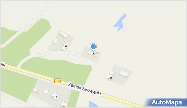 Zamek Kiszewski, Zamek Kiszewski, 15A, mapa Zamek Kiszewski