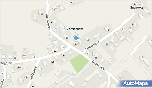 Zamiechów, Zamiechów, 17, mapa Zamiechów