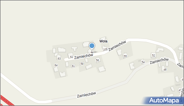 Zamiechów, Zamiechów, 58, mapa Zamiechów