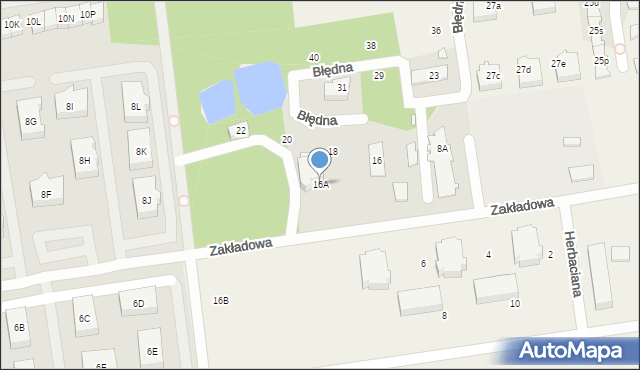 Zamienie, Zakładowa, 16A, mapa Zamienie