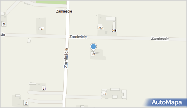 Zamieście, Zamieście, 16, mapa Zamieście