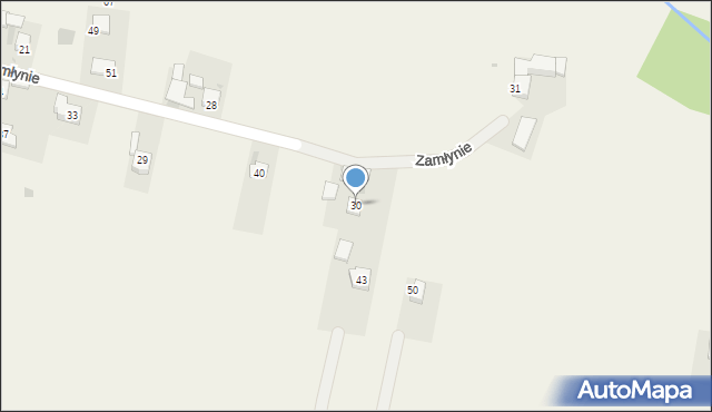 Zamłynie, Zamłynie, 30, mapa Zamłynie