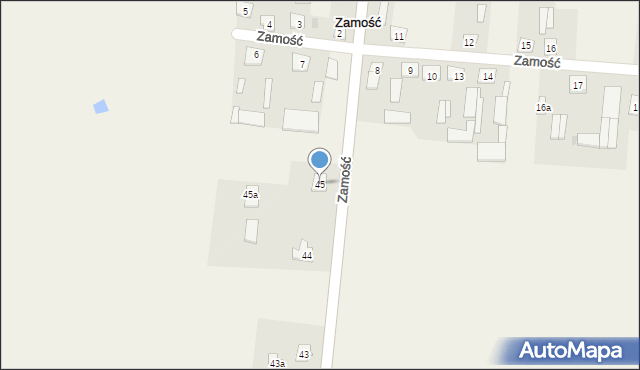 Zamość, Zamość, 45, mapa Zamościa
