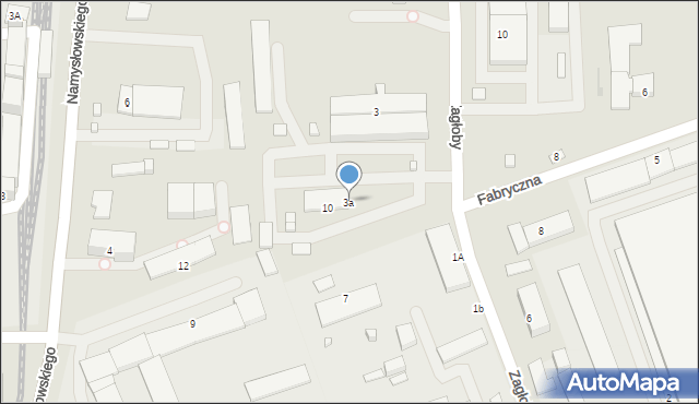 Zamość, Zagłoby Jana Onufrego, 3a, mapa Zamościa