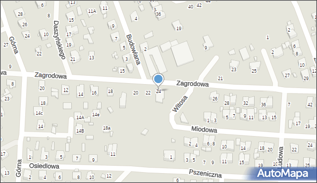 Zamość, Zagrodowa, 24, mapa Zamościa