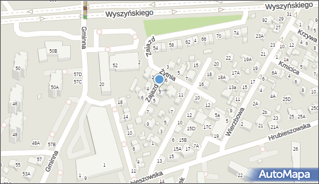 Zamość, Zajazd, 3, mapa Zamościa