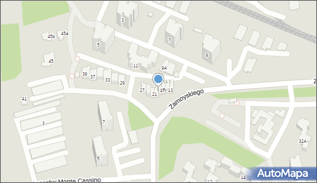 Zamość, Zamoyskiego Jana, hetm., 19, mapa Zamościa