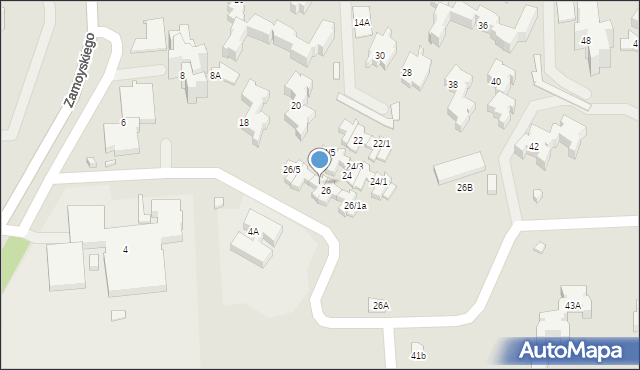 Zamość, Zamoyskiego Jana, hetm., 26/3, mapa Zamościa
