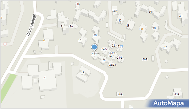 Zamość, Zamoyskiego Jana, hetm., 26/5, mapa Zamościa