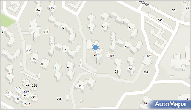 Zamość, Zamoyskiego Jana, hetm., 48, mapa Zamościa