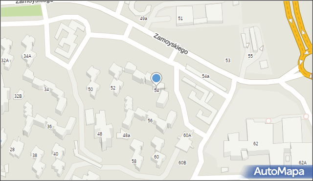 Zamość, Zamoyskiego Jana, hetm., 54, mapa Zamościa