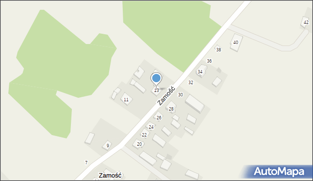 Zamość, Zamość, 13, mapa Zamościa