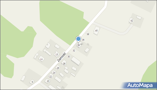 Zamość, Zamość, 34, mapa Zamościa
