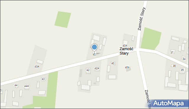 Zamość Stary, Zamość Stary, 41, mapa Zamość Stary