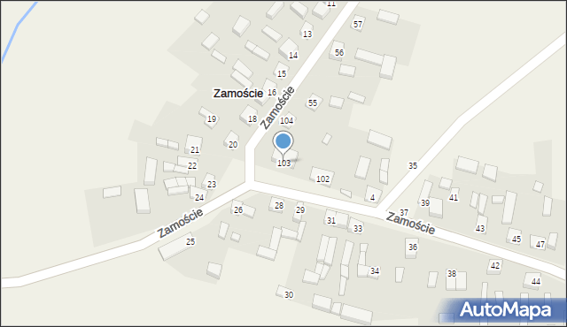 Zamoście-Kolonia, Zamoście-Kolonia, 103, mapa Zamoście-Kolonia