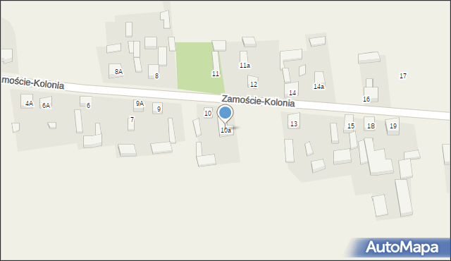 Zamoście-Kolonia, Zamoście-Kolonia, 10a, mapa Zamoście-Kolonia