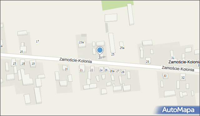 Zamoście-Kolonia, Zamoście-Kolonia, 23, mapa Zamoście-Kolonia