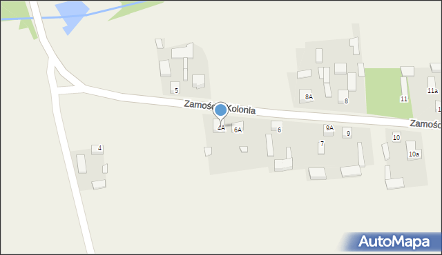 Zamoście-Kolonia, Zamoście-Kolonia, 4A, mapa Zamoście-Kolonia