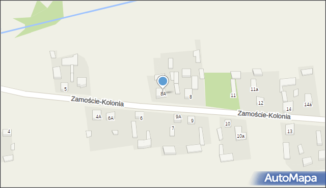 Zamoście-Kolonia, Zamoście-Kolonia, 8A, mapa Zamoście-Kolonia