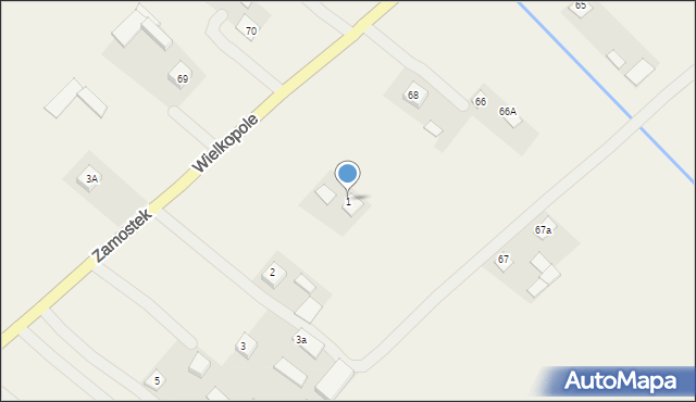 Zamostek, Zamostek, 1, mapa Zamostek