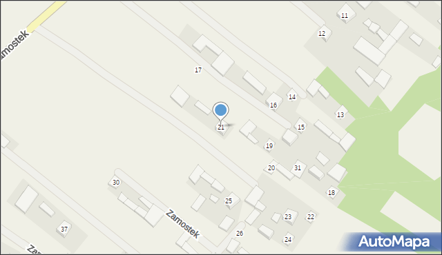 Zamostek, Zamostek, 21, mapa Zamostek