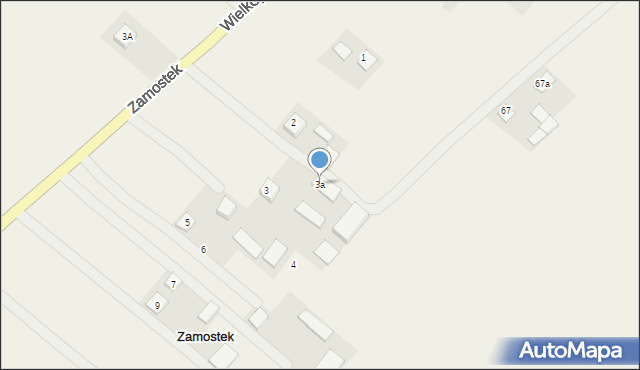 Zamostek, Zamostek, 3a, mapa Zamostek