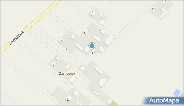 Zamostek, Zamostek, 4, mapa Zamostek