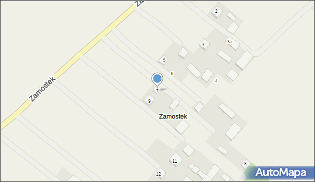 Zamostek, Zamostek, 7, mapa Zamostek