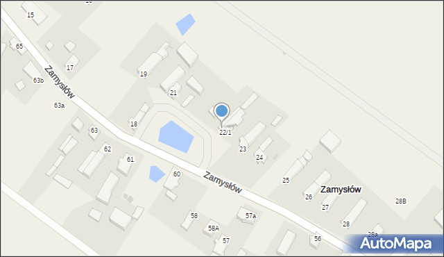 Zamysłów, Zamysłów, 22/2, mapa Zamysłów