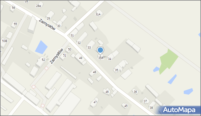 Zamysłów, Zamysłów, 33A, mapa Zamysłów