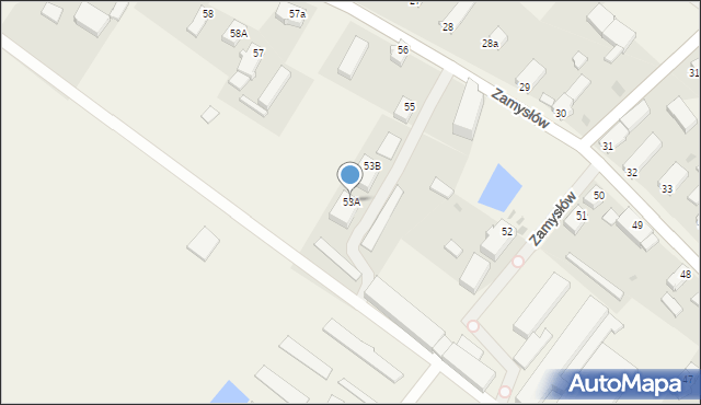 Zamysłów, Zamysłów, 53A, mapa Zamysłów