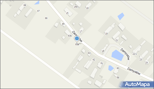 Zamysłów, Zamysłów, 63a, mapa Zamysłów