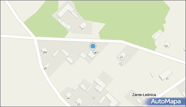 Zanie-Leśnica, Zanie-Leśnica, 20, mapa Zanie-Leśnica