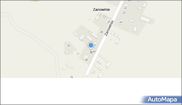 Zanowinie, Zanowinie, 28, mapa Zanowinie